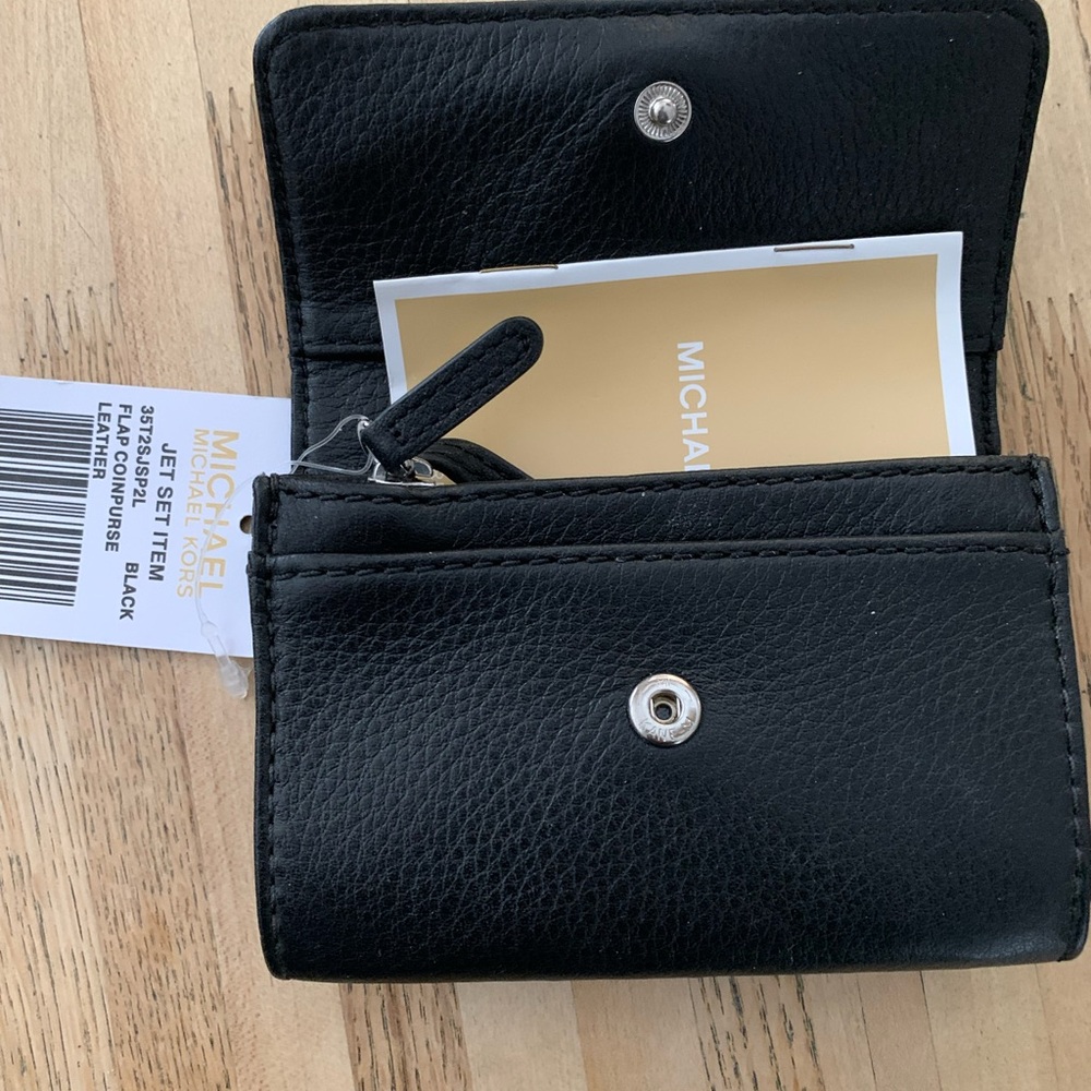 Michael Kors Black Leather ID Wallet - Picture 3 of 3